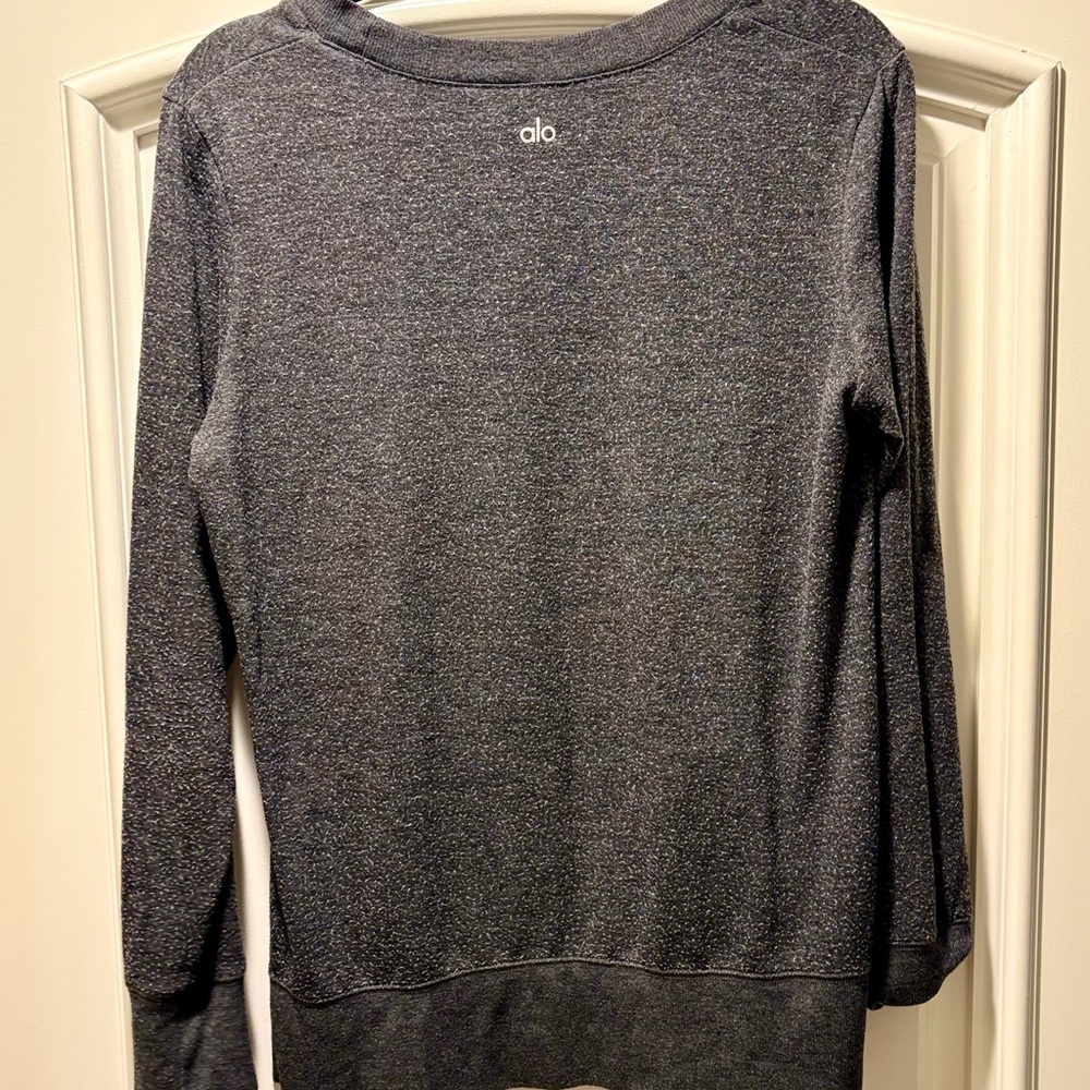 ALO Yoga Charcoal Crew Neck Sweater